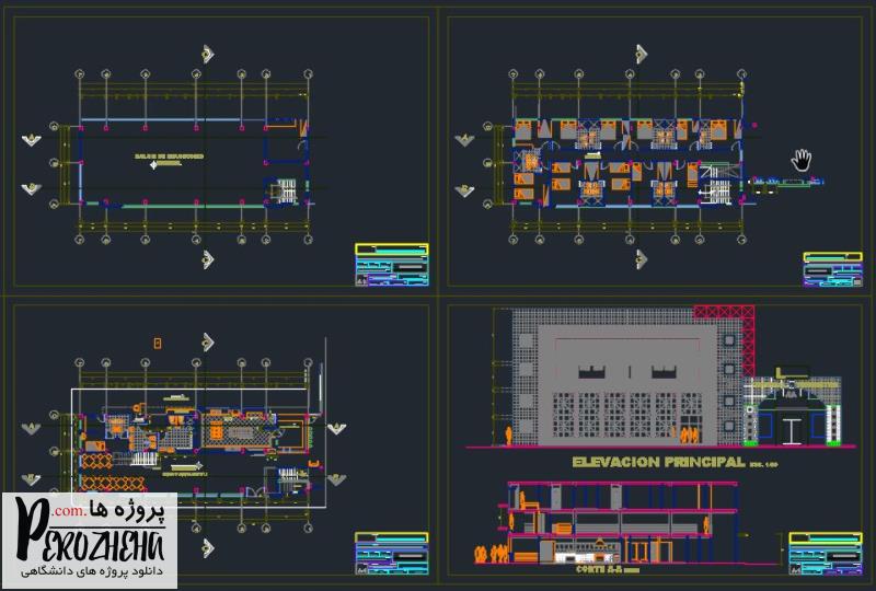 دانلود پلان اتوکد ترمینال اتوبوس