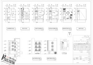دانلود نقشه های اتوکد 7 ساختمان مسکونی