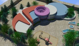 دانلود پلان مهد کودک به همراه رندر سه بعدی