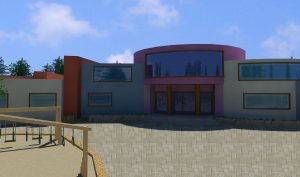 دانلود پلان مهد کودک به همراه رندر سه بعدی