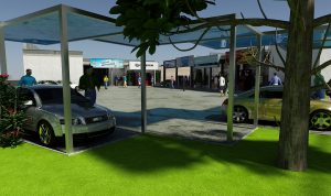 دانلود پلان اقامتگاه بین راهی به همراه تصاویر سه بعدی