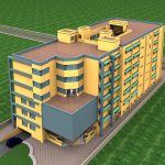 دانلود پلان مجتمع اداری 8 طبقه به همراه تصاویر سه بعدی