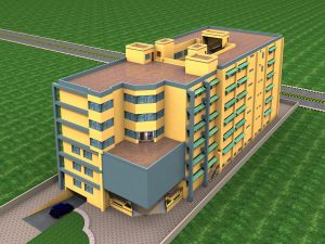 دانلود پلان مجتمع اداری 8 طبقه به همراه تصاویر سه بعدی